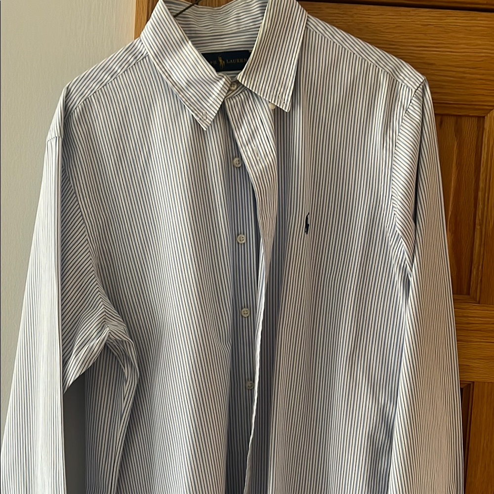 Ralph Lauren Men's Blue Striped Shirt